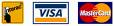 Visa, MasterCard, Interac logos